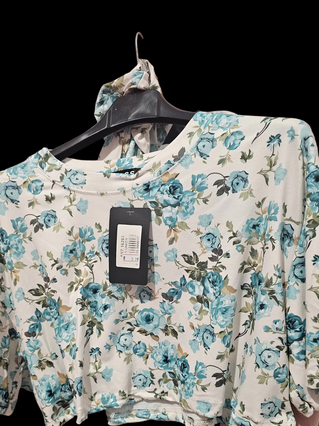 Maglia crop flower