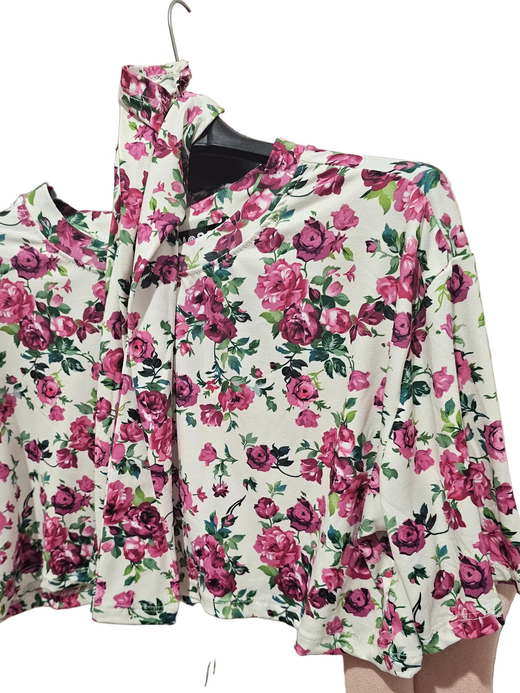 Maglia crop flower