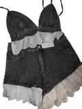 Coordinato denim San gallo